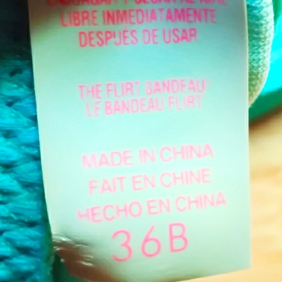 Victoria's Secret The Flirt Aqua Bandeau 36B - Picture 5 of 5